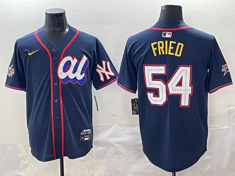 Men 2025 New York Yankees #54 Fried Drak Blue All star Nike MLB Jersey style 03->new york yankees->MLB Jersey